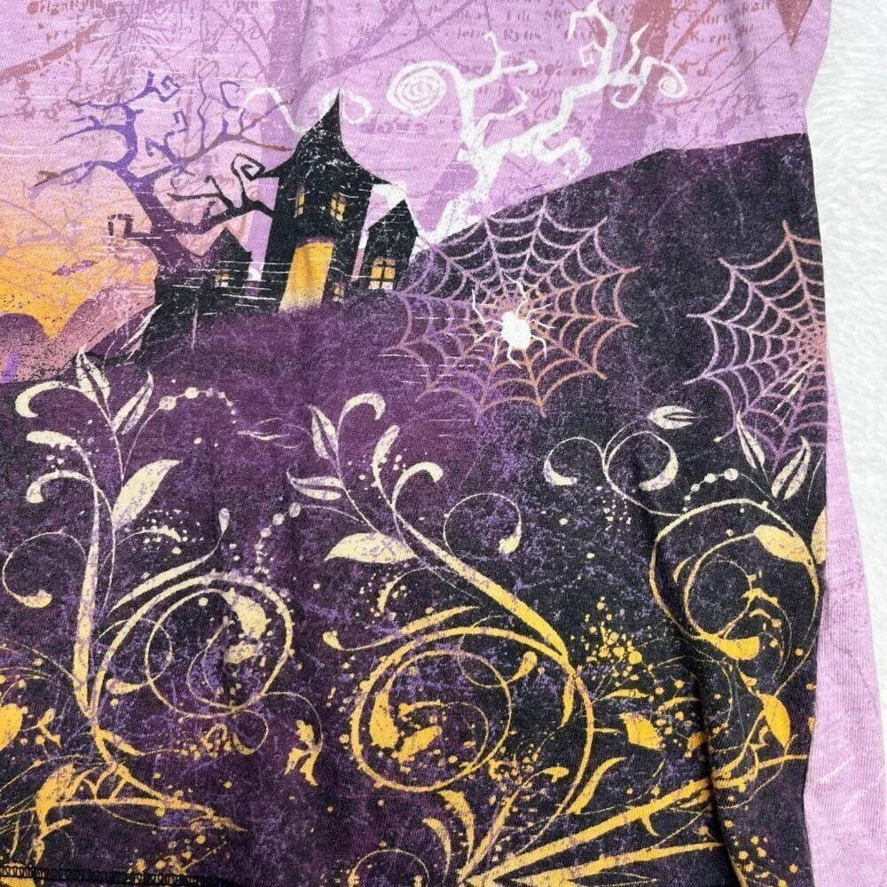 i.b. diffusion y2k Purple Witch 3/4 Sleeve Shirt Halloween Whimsygoth sz XL